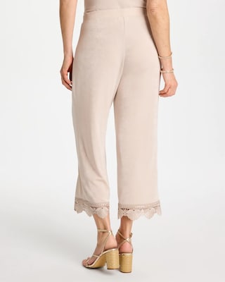 Travelers™ Lace Trim Cropped Pants | Chico's